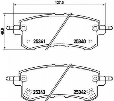 Гальмівні колодки дискові BREMBO P56 082