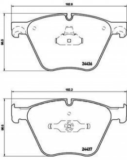 Тормозные колодки дисковые, к-кт. BREMBO P06 073