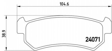 Колодки торм.зад. BREMBO P10 001