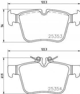 Комплект тормозных колодок дисковый тормоз BREMBO P50 122