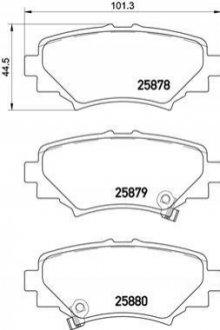 Дисковые тормозные колодки задние, комплект BREMBO P49 049