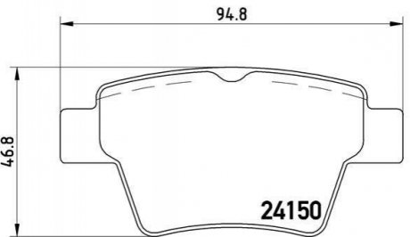 Тормозные колодки дисковые, к-кт. BREMBO P61 080