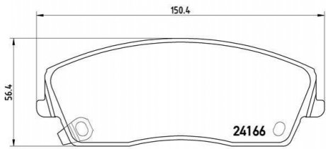 Тормозные колодки дисковые, к-кт. BREMBO P11 019