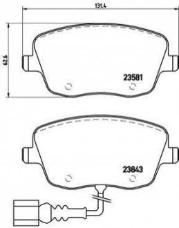 Тормозные колодки дисковые, к-кт. BREMBO P85 077 (фото 1)