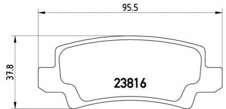 Комплект тормозных колодок дисковый тормоз BREMBO P83 065 (фото 1)