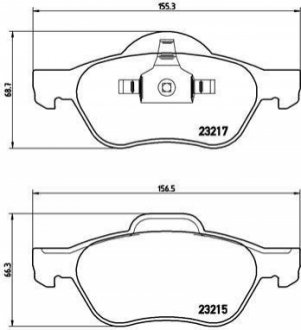 Тормозные колодки дисковые, к-кт. BREMBO P68 048