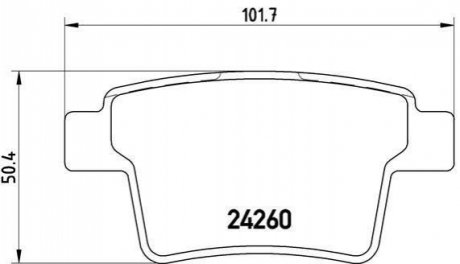 Тормозные колодки дисковые, к-кт. BREMBO P24 063 (фото 1)