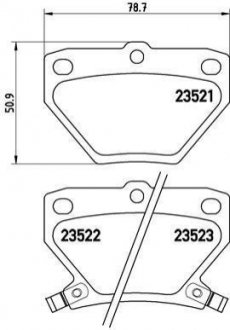 Комплект тормозных колодок дисковый тормоз BREMBO P83 052 (фото 1)