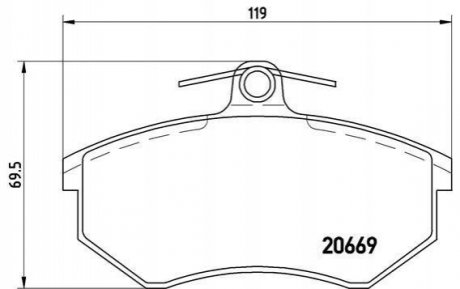 Тормозные колодки дисковые, к-кт. BREMBO P85 092