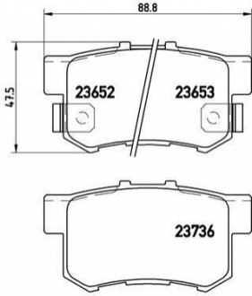 Комплект тормозных колодок дисковый тормоз BREMBO P28 039