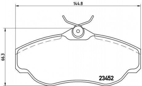 Тормозные колодки дисковые, к-кт. BREMBO P44 008 (фото 1)