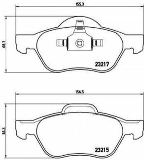 Гальмівні колодки дискові BREMBO P68 029