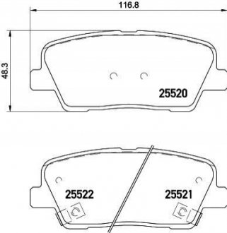 Гальмівні колодки дискові BREMBO P30 081 (фото 1)