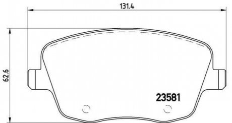 Тормозные колодки дисковые, к-кт. BREMBO P85 057 (фото 1)