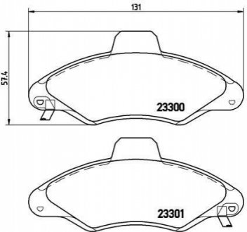 Тормозные колодки дисковые, к-кт. BREMBO P24 045 (фото 1)