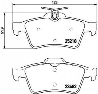 Гальмівні колодки дискові BREMBO P61 110 (фото 1)