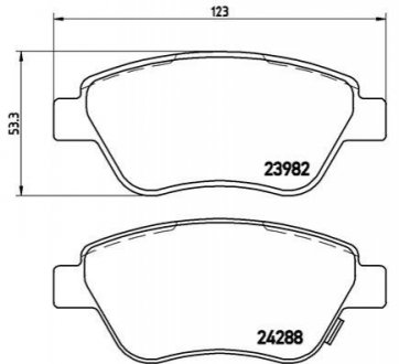 Комплект тормозных колодок дисковый тормоз BREMBO P59 051 (фото 1)