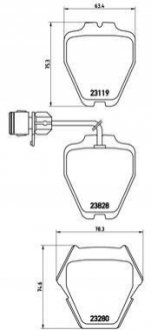 Гальмівні колодки дискові BREMBO P85 054 (фото 1)