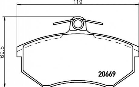 Гальмівні колодки дискові BREMBO P99 026