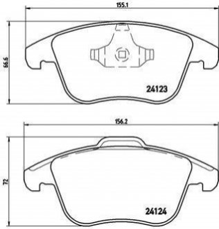 Комплект тормозных колодок дисковый тормоз BREMBO P44 020