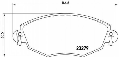Комплект тормозных колодок дисковый тормоз BREMBO P24 060 (фото 1)