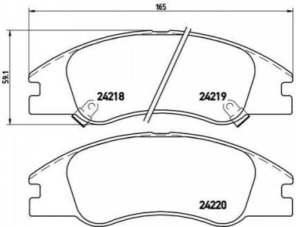 Комплект тормозных колодок, дисковый тормоз P 30 042 BREMBO P30 042