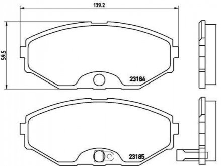 Комплект тормозных колодок дисковый тормоз BREMBO P56 045