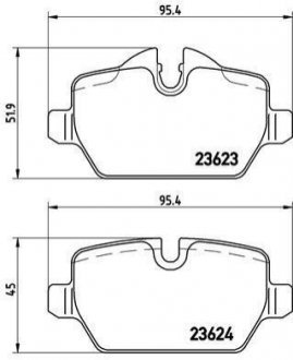 Комплект тормозных колодок дисковый тормоз BREMBO P06 037