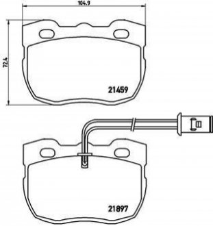 Тормозные колодки дисковые, к-кт. BREMBO P44 004