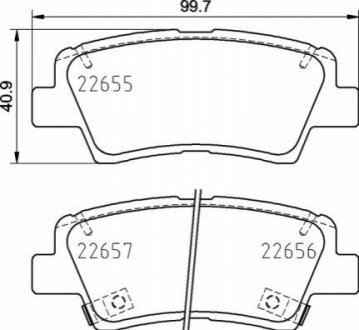 Тормозные колодки дисковые, к-кт. BREMBO P30 103