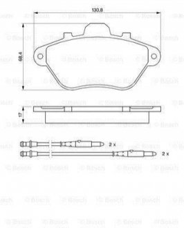 Гальмівні колодки дискові BOSCH 0986460950