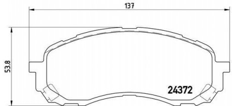 Комплект тормозных колодок дисковый тормоз BREMBO P78 015