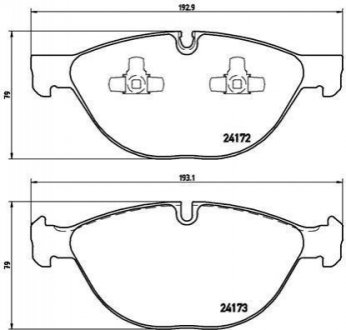 Комплект тормозных колодок дисковый тормоз BREMBO P06 058