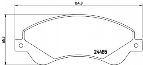 Гальмівні колодки дискові BREMBO P24 065 (фото 1)