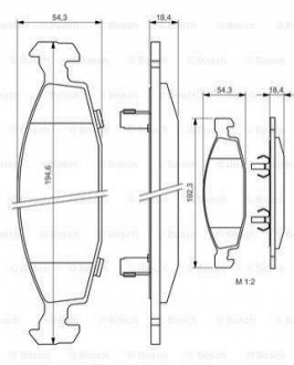 Гальмівні колодки дискові BOSCH 0986424666 (фото 1)