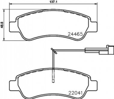 Гальмівні колодки дискові BREMBO P61 125