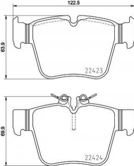 Комплект тормозных колодок BREMBO P50 133