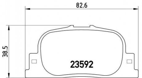 Тормозные колодки дисковые, к-кт. BREMBO P83 063 (фото 1)