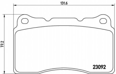 Комплект тормозных колодок дисковый тормоз BREMBO P54 040 (фото 1)