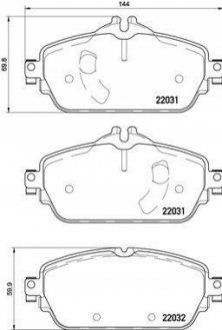 Комплект тормозных колодок дисковый тормоз BREMBO P50 119