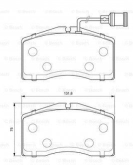 Комплект тормозных колодок BOSCH 0986424664 (фото 1)