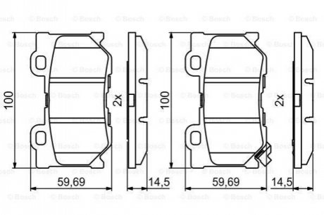 Гальмівні колодки дискові BOSCH 0986494863