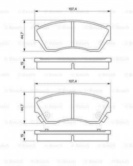 Гальмівні колодки дискові BOSCH 0986493340 (фото 1)