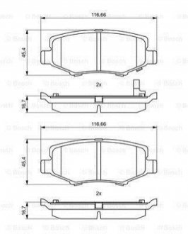 Гальмівні колодки дискові BOSCH 0986494706