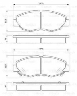 Гальмівні колодки дискові BOSCH 0986461124 (фото 1)