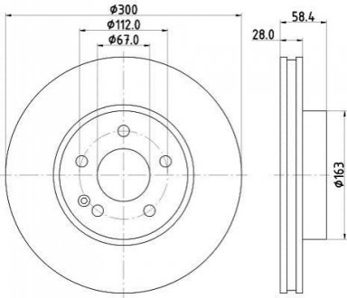 Тормозной диск HELLA 8DD355110071