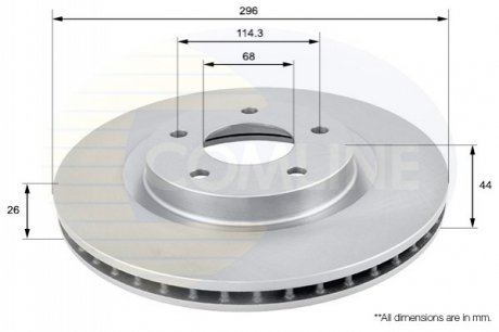 Тормозной диск AVANTECH COMLINE ADC0274V (фото 1)