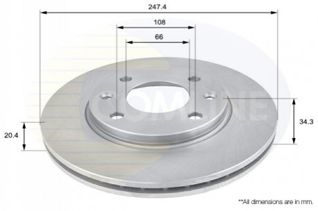 Тормозной диск передний COMLINE ADC1506V (фото 1)