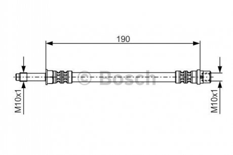 Шланг тормозной (задний) VW T5 03- (наружный) BOSCH 1987476310