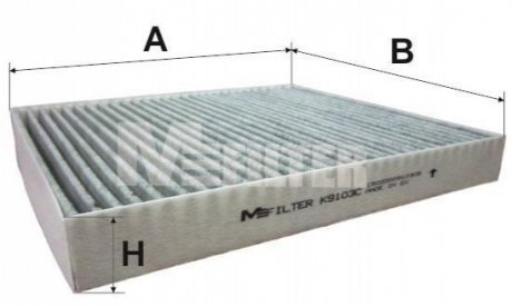 Фільтр салону вугільний M-FILTER K9103C